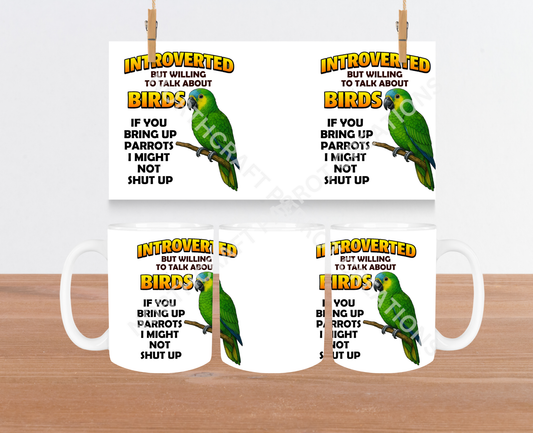 Amazon "Introverted but Willing to Talk About Birds" 15oz Ceramic Mug