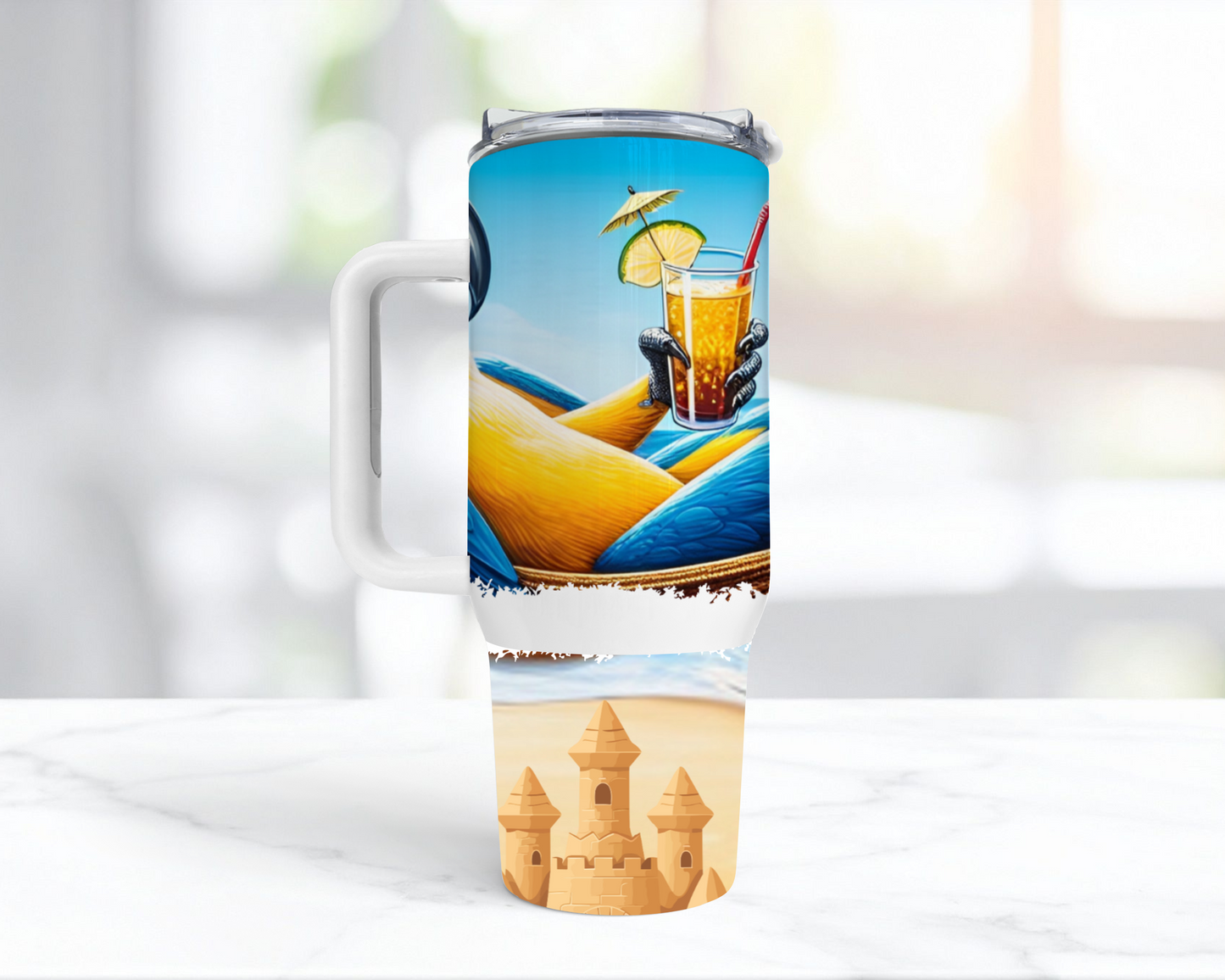 Blue and Gold Macaw on Hammock 40oz Tumbler