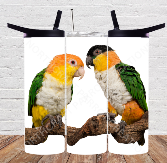 Caique Pair on Branch 20oz or 30oz Tumbler