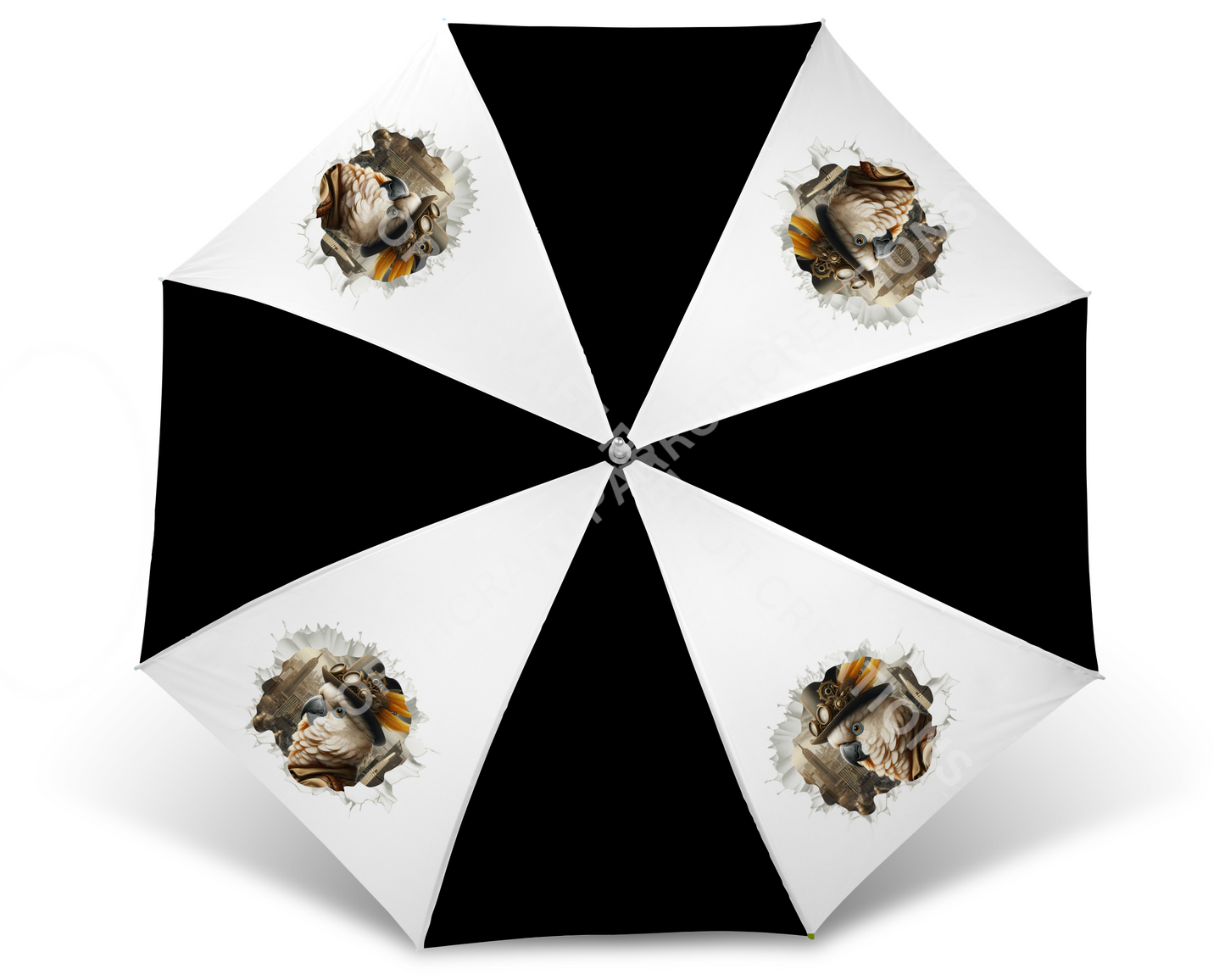 Cockatoo in a Steampunk Theme Golf Umbrella