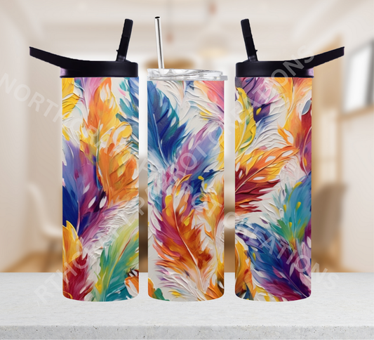 Colorful Feathers (#1) 20oz or 30oz Tumbler