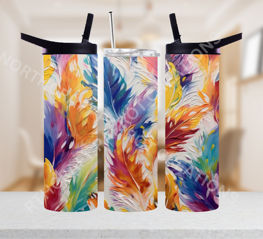 Colorful Feathers (#2) 20oz or 30oz Tumbler