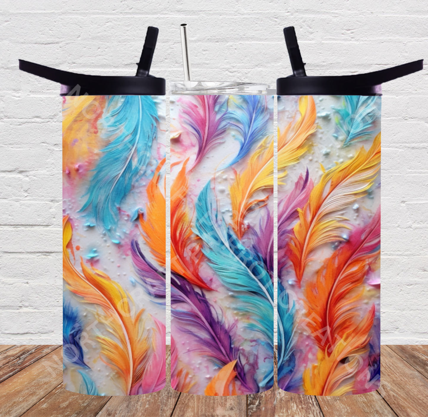 Colorful Feathers (#2) 20oz or 30oz Tumbler