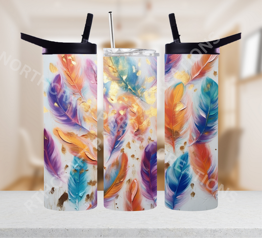 Colorful Feathers (#3) 20oz or 30oz Tumbler