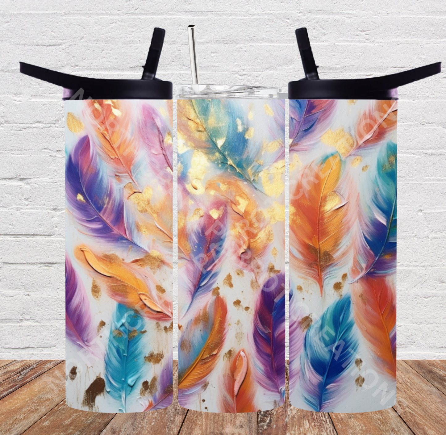 Colorful Feathers (#3) 20oz or 30oz Tumbler