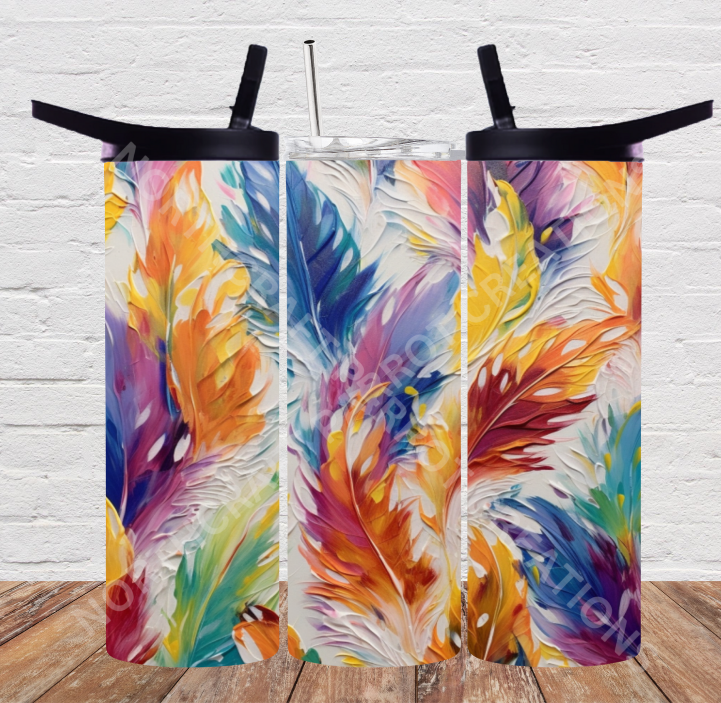 Colorful Feathers (#1) 20oz or 30oz Tumbler