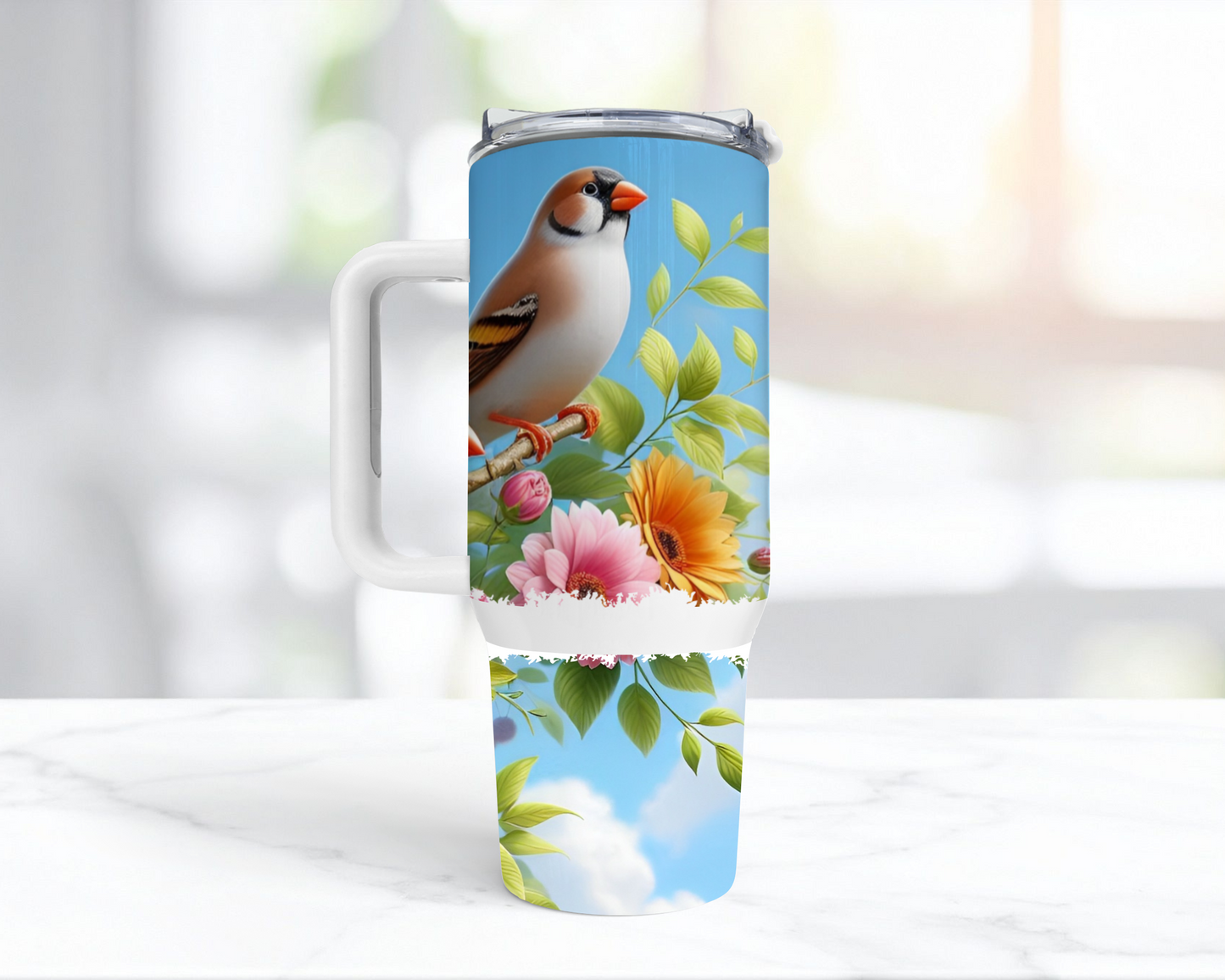 Finches and Flowers 40oz Tumbler