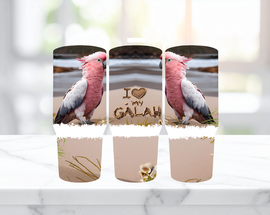 Galah Cockatoo (Rose Breasted) "I Love My Galah" 40oz Tumbler