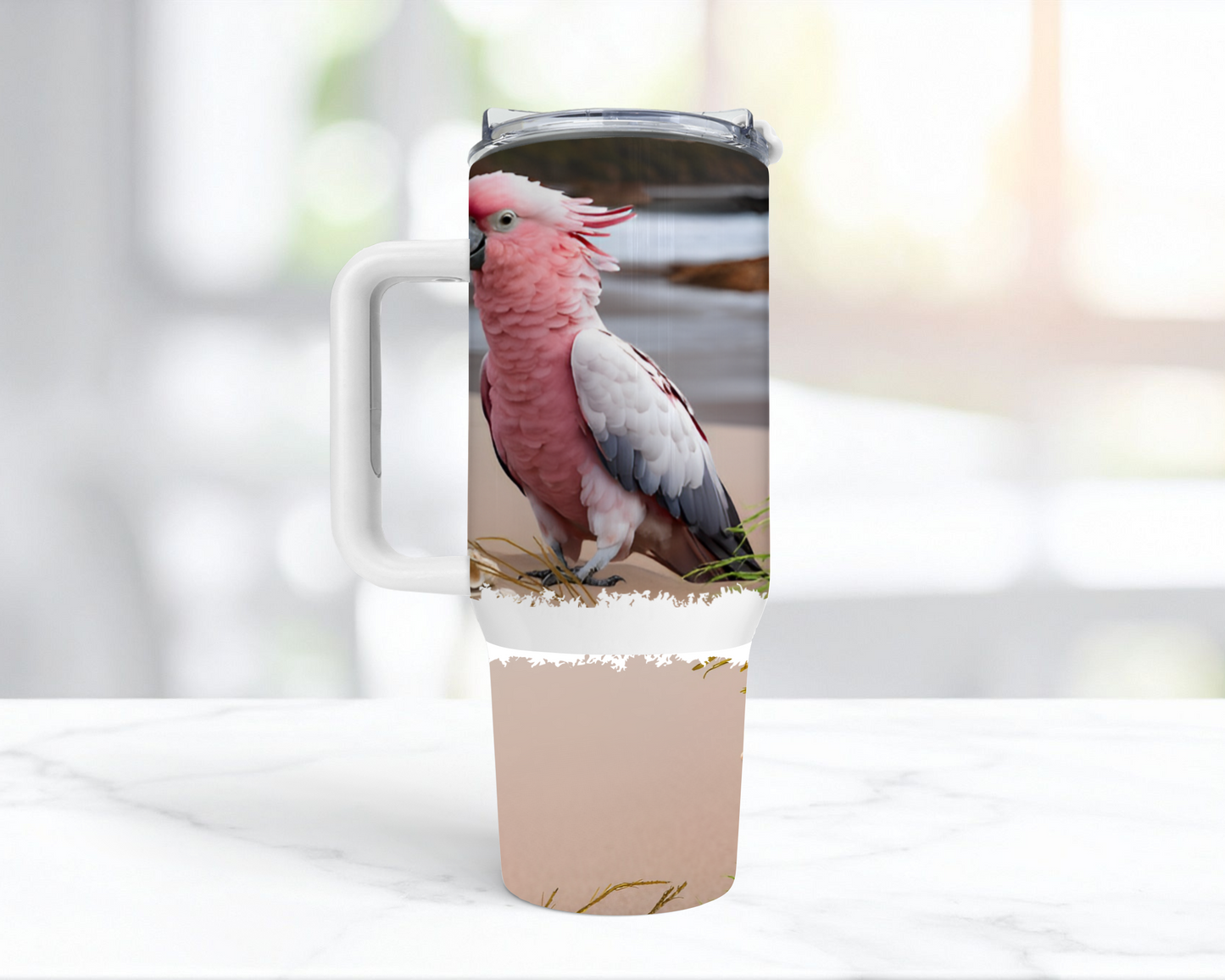 Galah Cockatoo (Rose Breasted) "I Love My Galah" 40oz Tumbler
