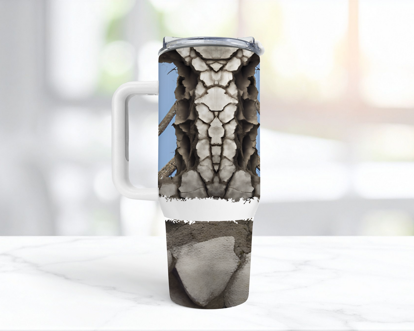 Galah Cockatoo (Rose Breasted) Cracked Wall Frame 40oz Tumbler
