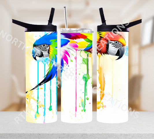 Macaw Paint Spill 20oz or 30oz Tumbler