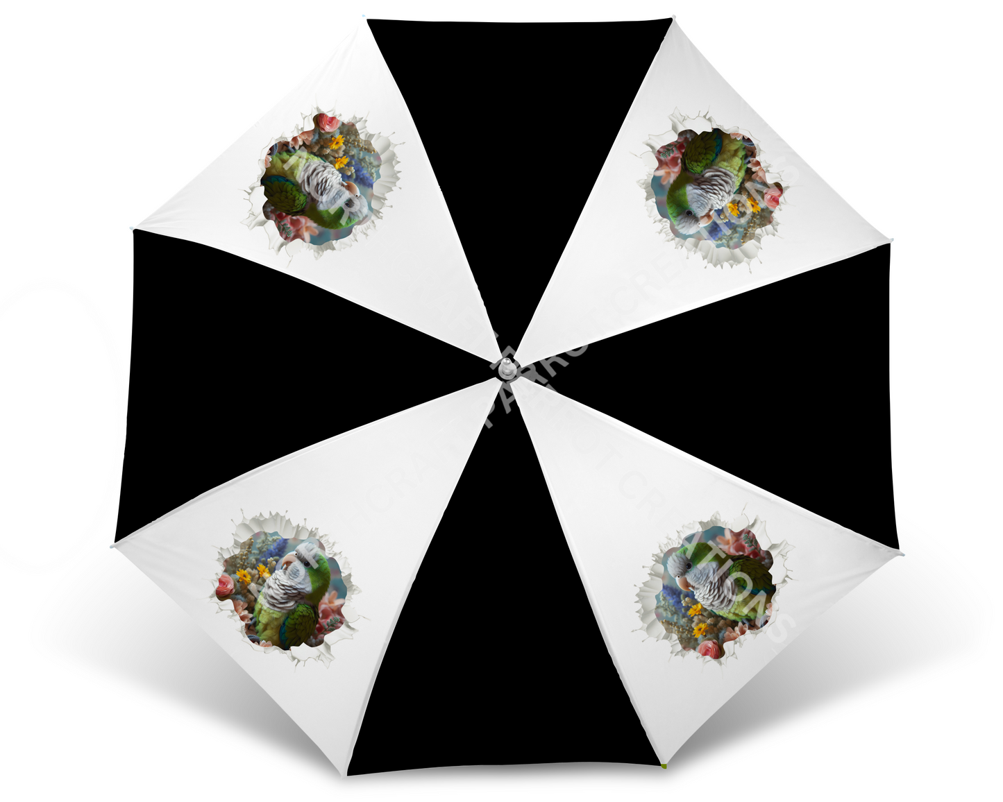 Quaker (Green) in Flowers Golf Umbrella