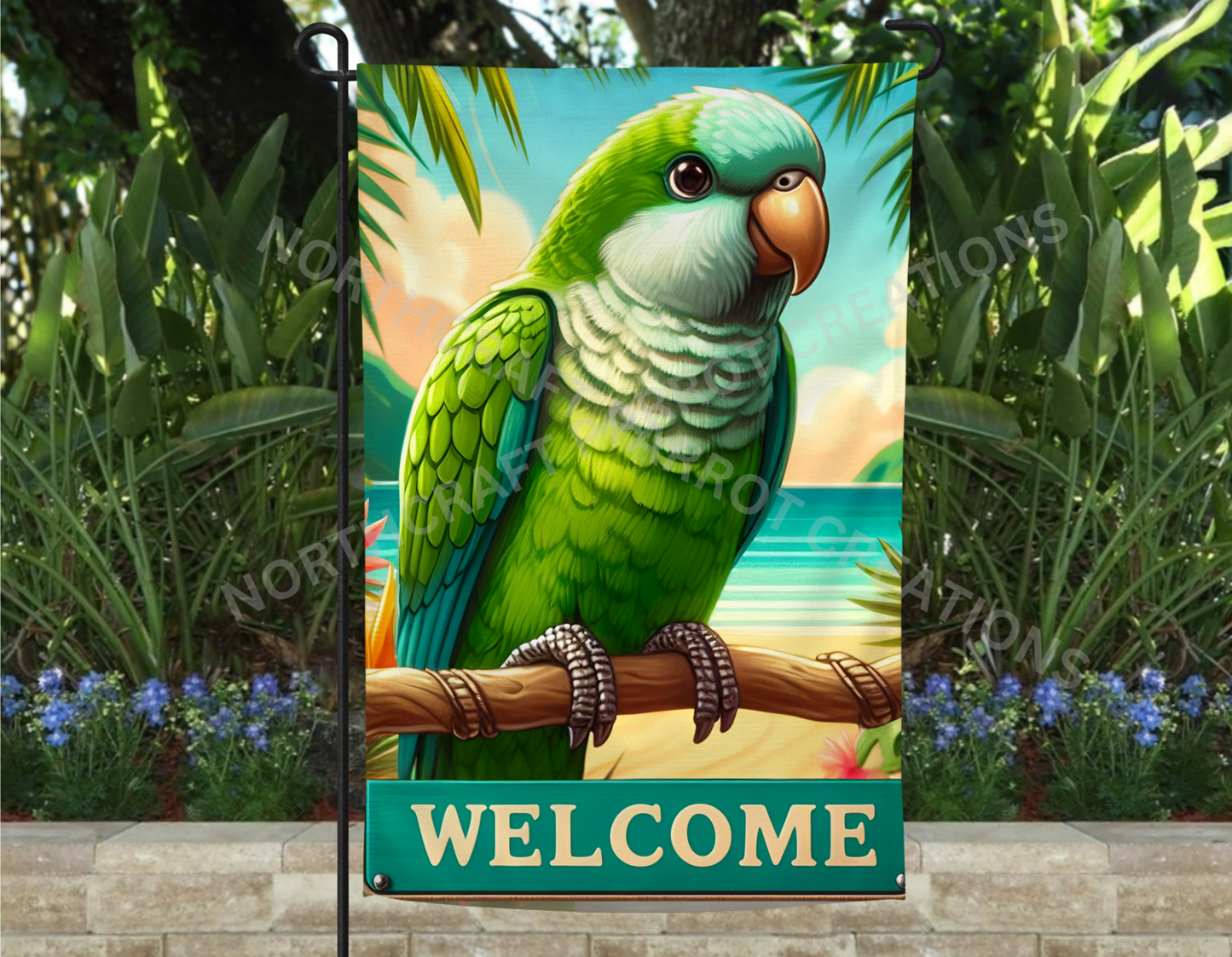 Quaker (Green) Beach "Welcome Garden Flag