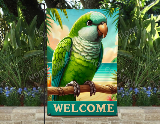 Quaker (Green) Beach "Welcome Garden Flag