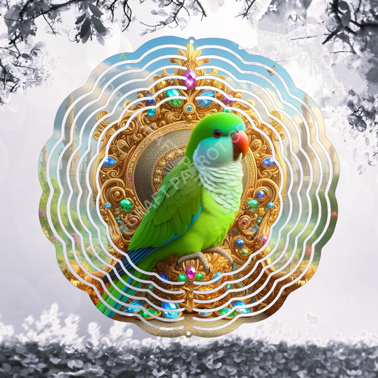 Quaker (Green) on a Throne 8" or 10" Wind Spinner