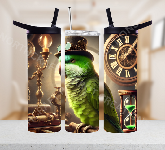 Quaker (Green) Steampunk Theme with Hat 20oz or 30oz Tumbler