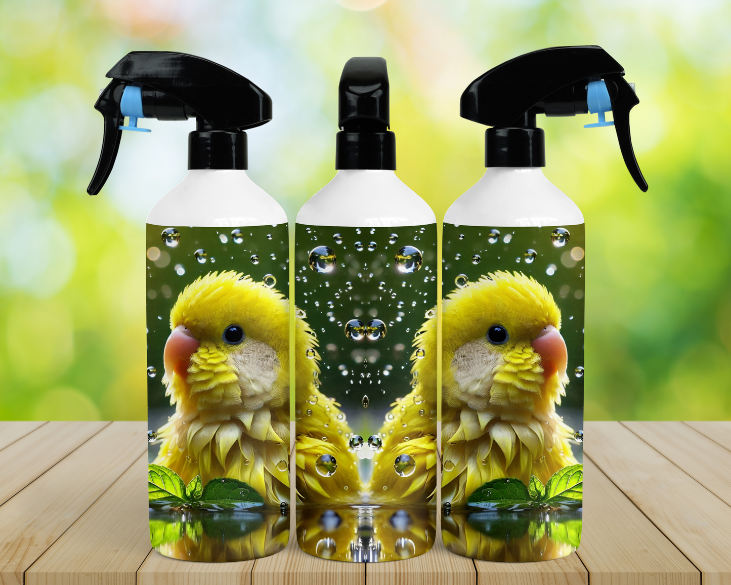 Quaker (Yellow) in Raindrops Mirror Image 16oz Misting Spray Bottle