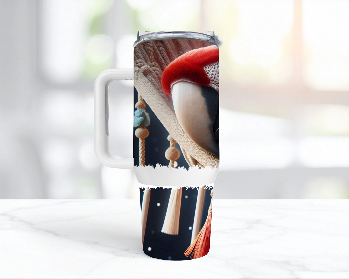 Scarlet Macaw Laying on a Hammock 40oz Tumbler