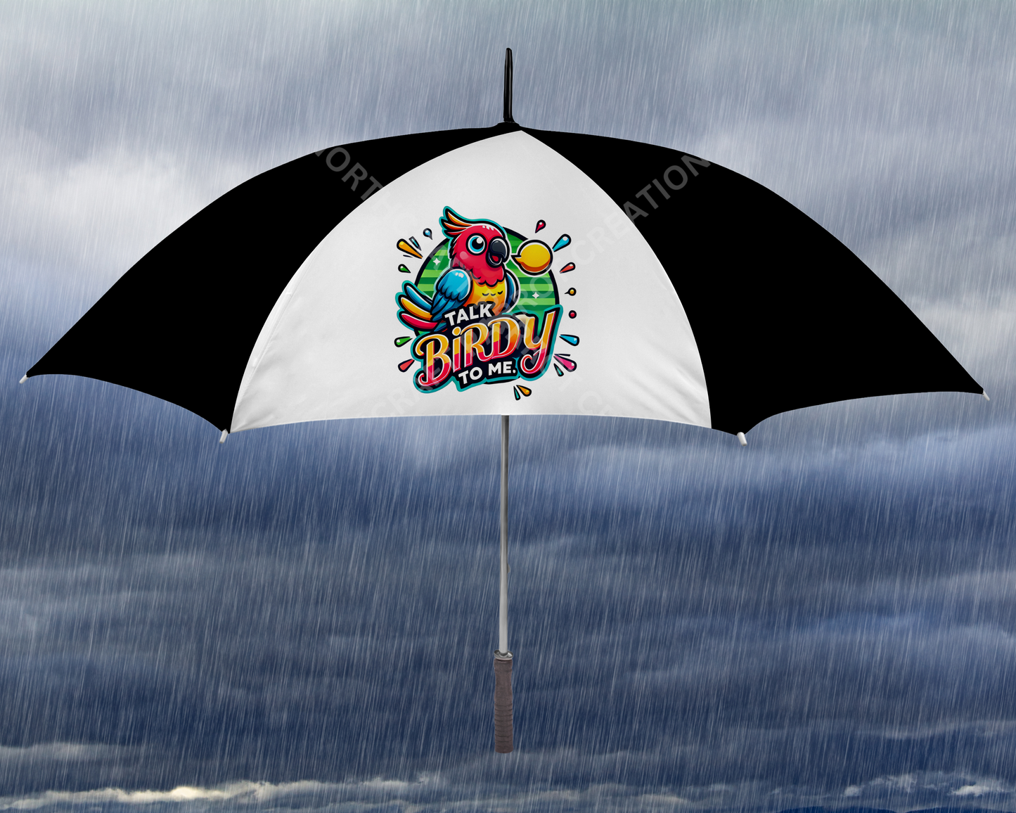"Talk Birdy to Me" Parrot Golf Umbrella