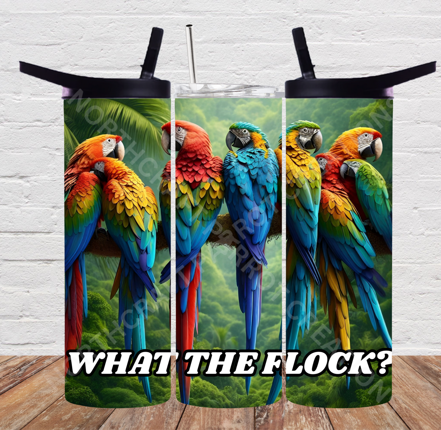 "What the Flock" Macaw Variety 20oz or 30oz Tumbler