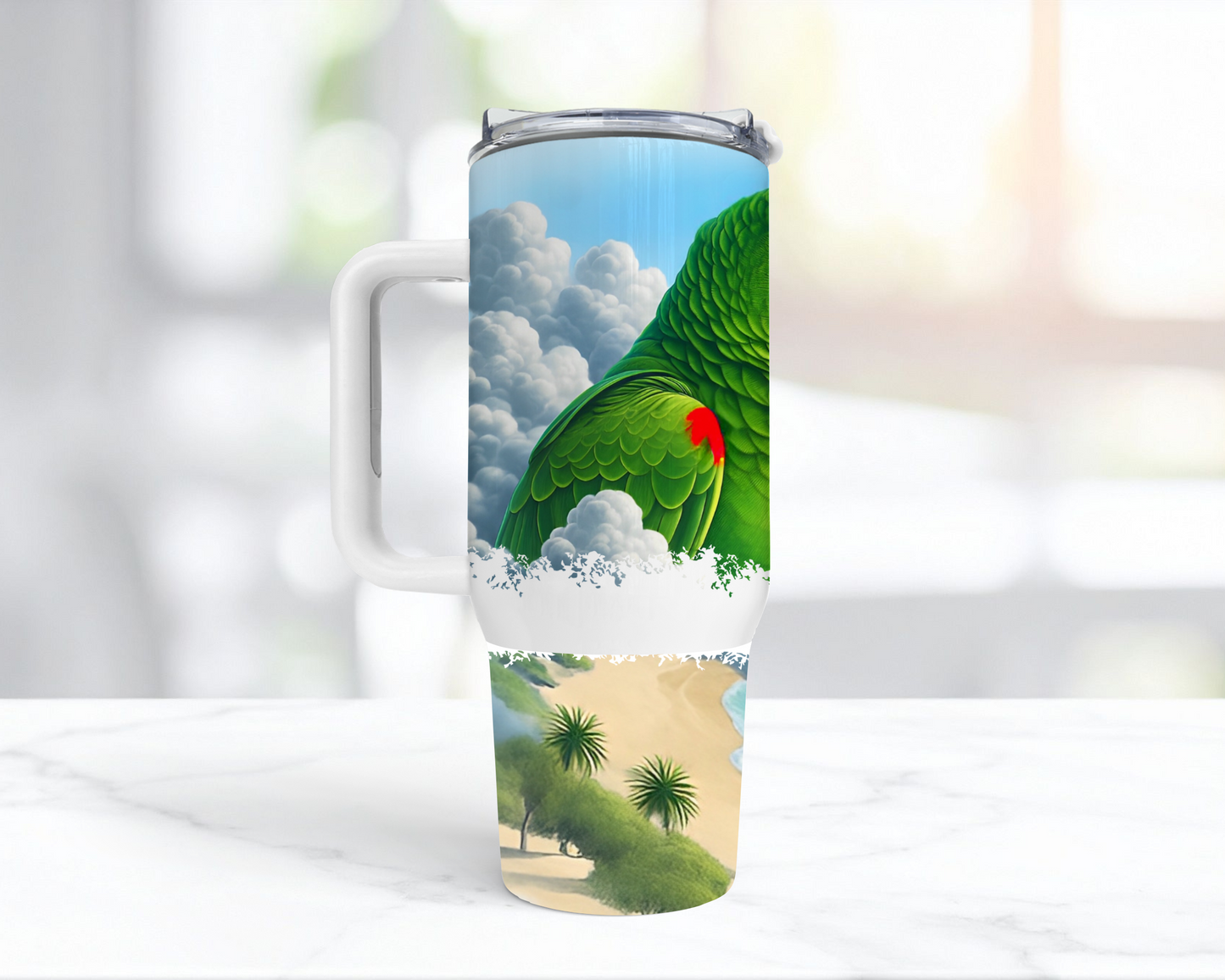 Yellow Crown Amazon in Clouds 40oz Tumbler