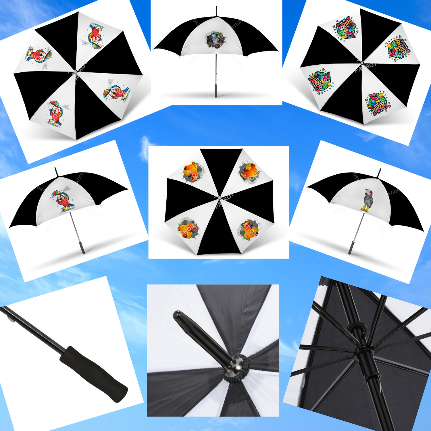 Parrot Big Golf Umbrellas