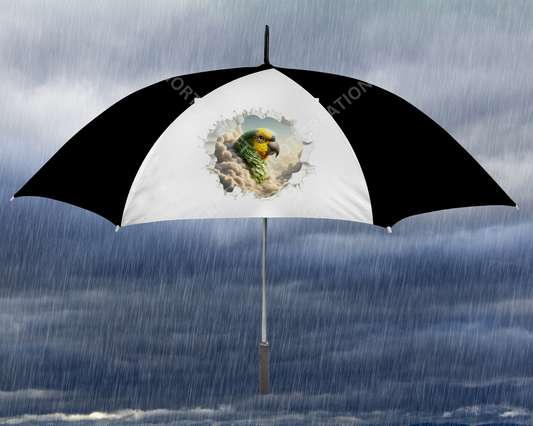 Amazon (Blue Fronted) in Clouds Golf Umbrella