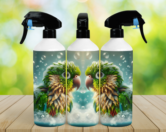Conure (Green Cheek) in Bath Mirror Image 16oz Misting Spray Bottle
