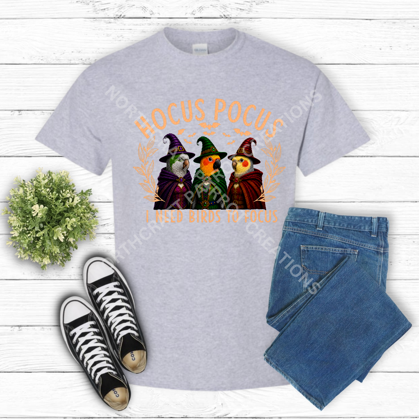 Halloween Hocus Pocus Quaker, Sun Conure, Cockatiel 100% Cotton Parrot Shirt (Copy)