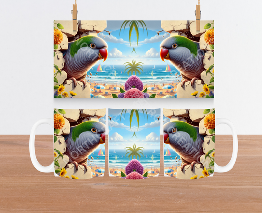 Quaker (Green) Hole in Wall Beach Scene 15oz Ceramic Mug