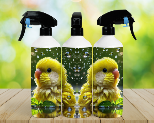 Quaker (Yellow) in Raindrops Mirror Image 16oz Misting Spray Bottle