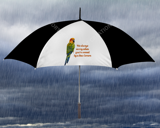 Sun Conure "It's Always Sunny When You're Owned by a Sun Conure" Golf Umbrella