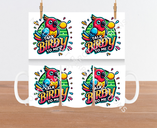 Talk Birdy to Me 15oz Ceramic Parrot Mug