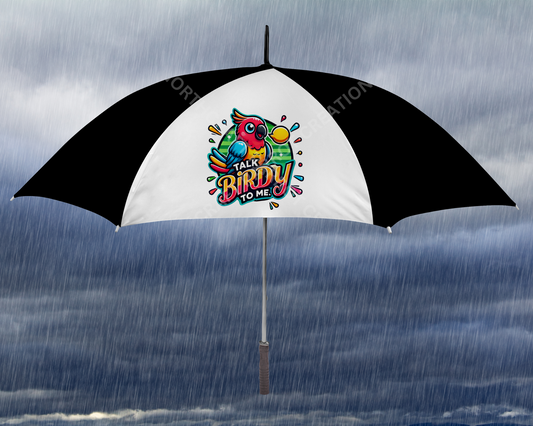 "Talk Birdy to Me" Parrot Golf Umbrella